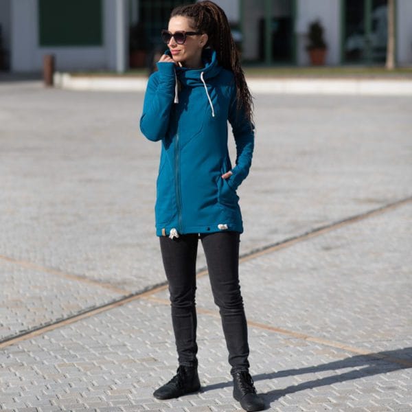 Sestrice Smart Hoodie 02 Petrol, babywearing