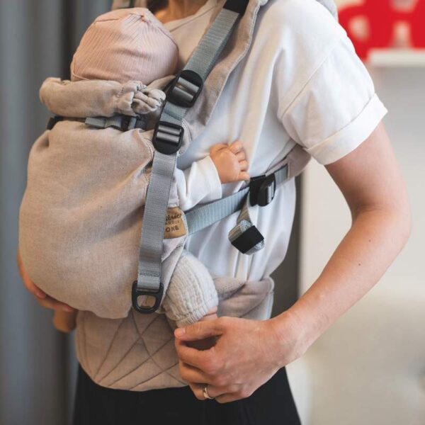 Sestrice Pure Beige Linen Carrier, babywearing, ergonomic carrier