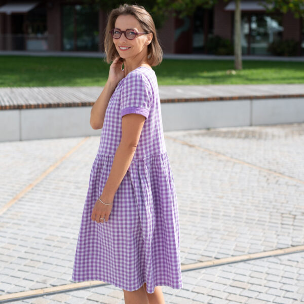 Sestrice Smart Dress 01, mušelínové pohodlné šaty, slow fashion, Lavender Blush – 2