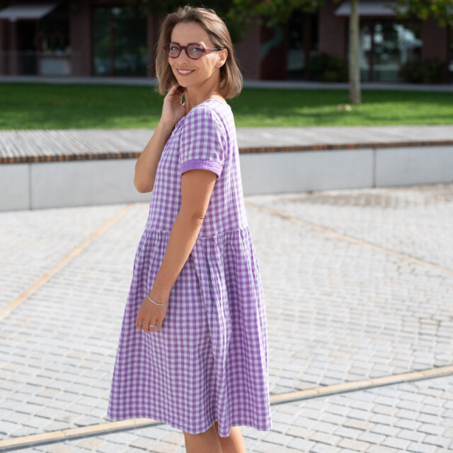 Sestrice Smart Dress 01, mušelínové pohodlné šaty, slow fashion, Lavender Blush – 2