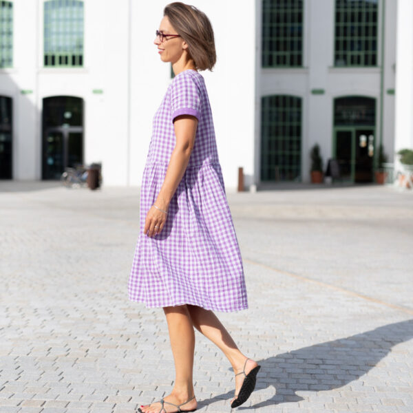 Sestrice Smart Dress 01, mušelínové pohodlné šaty, slow fashion, Lavender Blush – 12