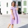 Sestrice Smart Dress 01, mušelínové pohodlné šaty, slow fashion, Lavender Blush – 9