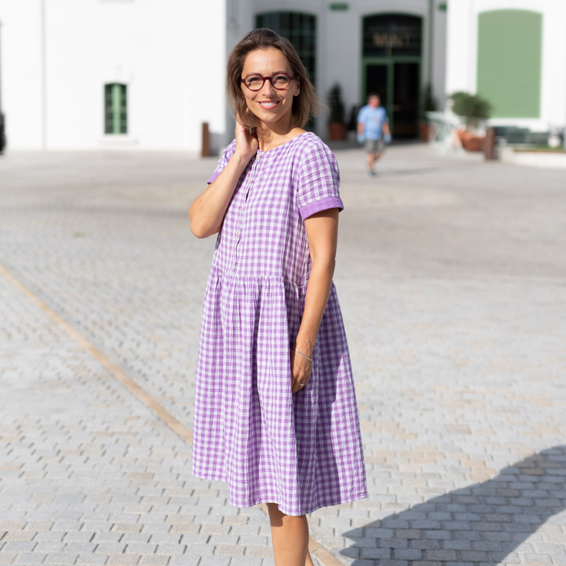 SD01_Lavender_Blush Smart Dress 01, mušelínové pohodlné šaty, slow fashion, Lavender Blush – 1