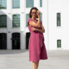 Smart Dress 05, zavinovacie šaty, slow fashion, Dusty Rose mušelín – 10