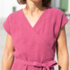 Smart Dress 05, zavinovacie šaty, slow fashion, Dusty Rose mušelín – 6
