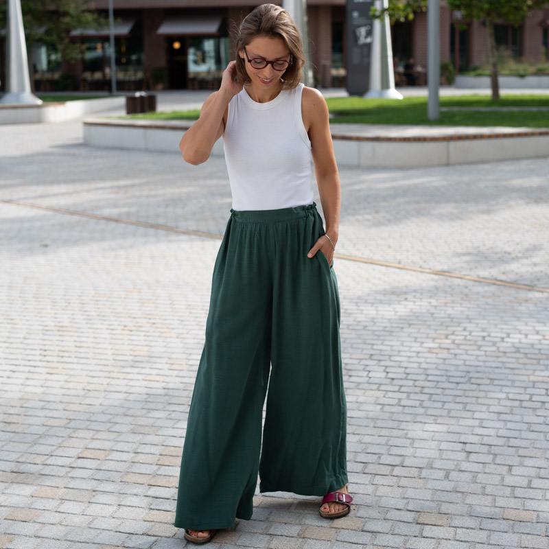 Smart Trousers 03 UNI – Sage, smart slow fashion, pohodlné nohavice, kvalitný materiál – 5