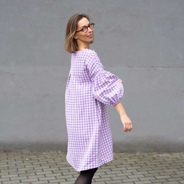 Sestrice Smart Dress 12 Lavender Blush, mušelín, slow fashion