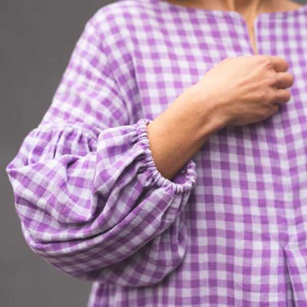 Sestrice Smart Dress 12 Lavender Blush, mušelín, slow fashion