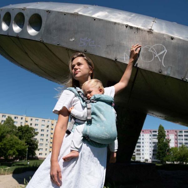 Linen Sestrice Carrier Cosmos Neptune, ergonomic carrier