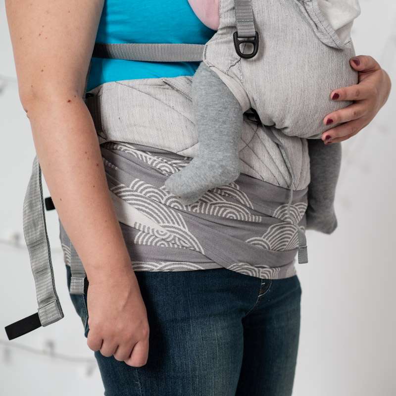 Fyziošatek Sestrice Clouds Grey, vazani bruška, belly wrapping