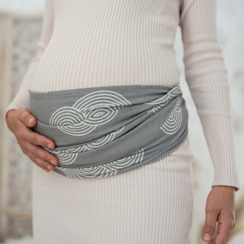 Fyziošatek Sestrice Clouds Grey, vazani bruška, belly wrapping